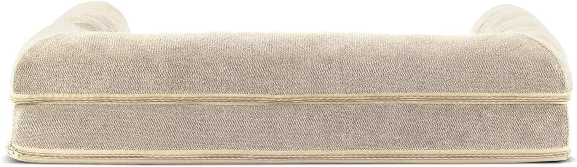 Orthopedic Dog Bed for Medium/Small Dogs W/ Removable Bolsters & Washable Cover, for Dogs up to 35 Lbs - Sherpa & Chenille Sofa - Cream, Medium